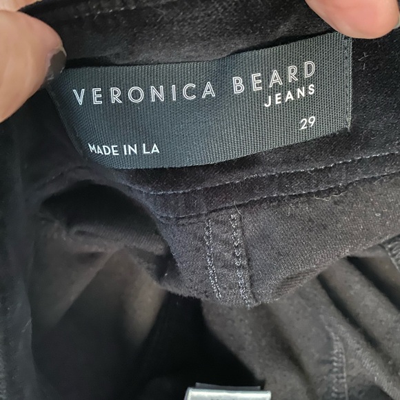 Veronica Beard Debbie Skinny High-Rise Velvet Pant in Black 29 - Picture 5 of 10